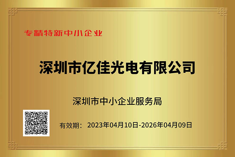 南宫电子游戏光电荣获丽江视装专精特新”中幼企业称号