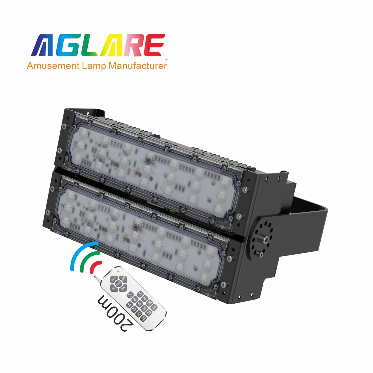 100W LED彩色泛光灯 RGB投光灯带？仄